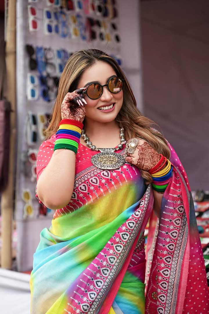 Digital Print Sharee with Blouse Piece_img_1