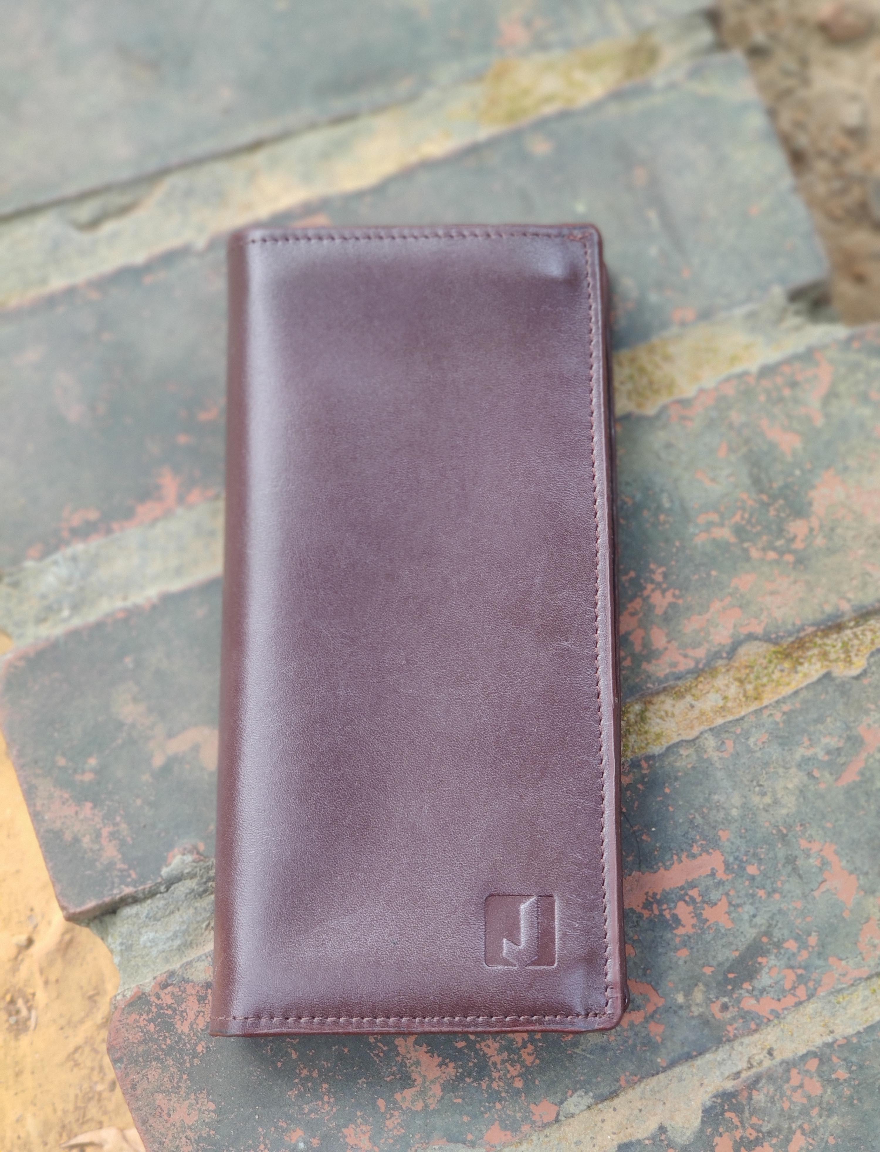 KROYSHALA 100% Premium Leather Long Wallet – Chocolate_img_3
