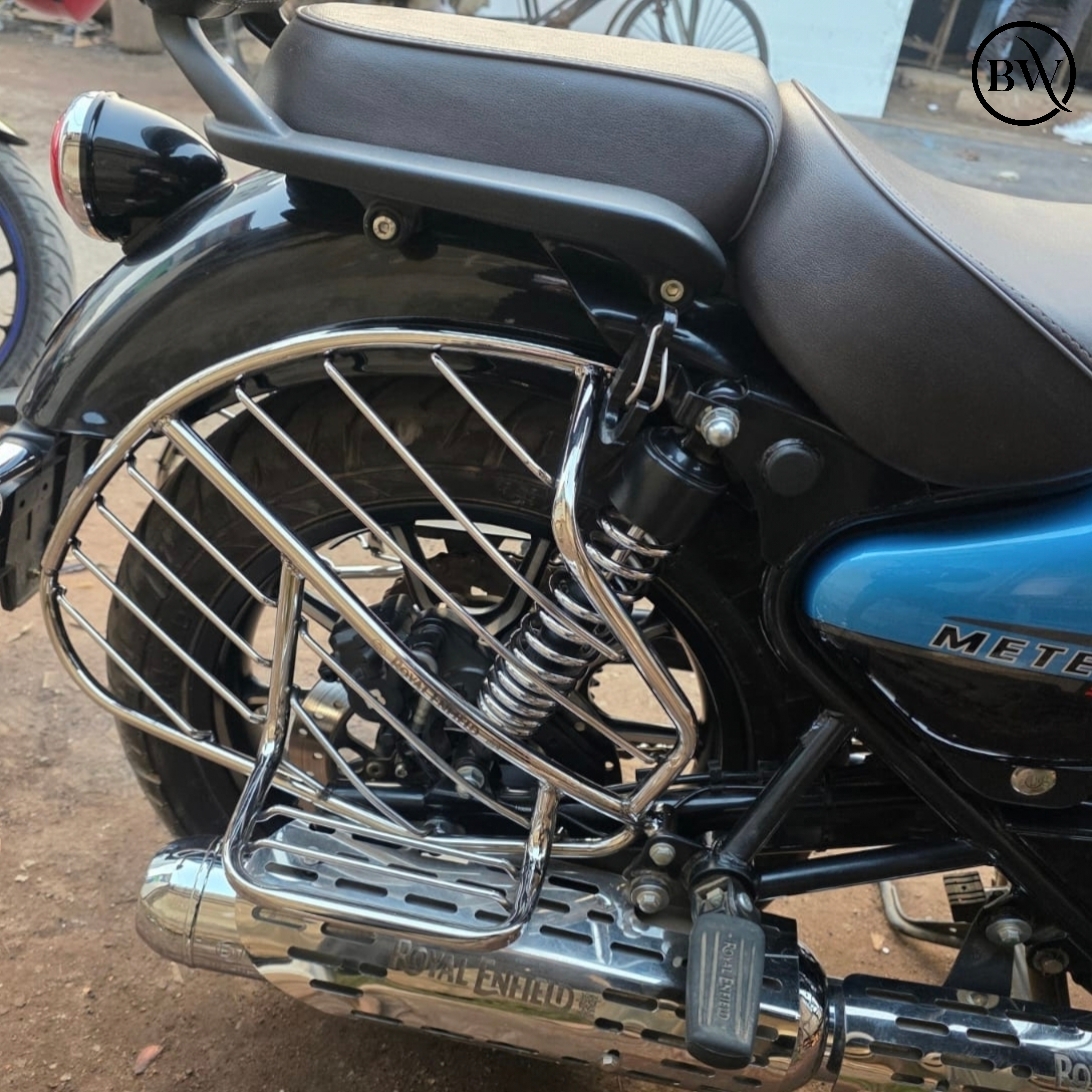 Premium Heavy SS Right Side Sharee Gourde For Royal Enfield Meteor_img_0