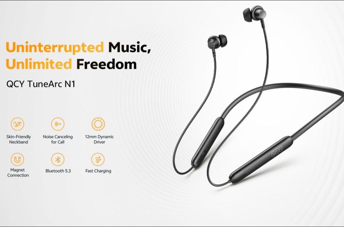 QCY TuneArc N1 Wireless Earphone black colour_img_1
