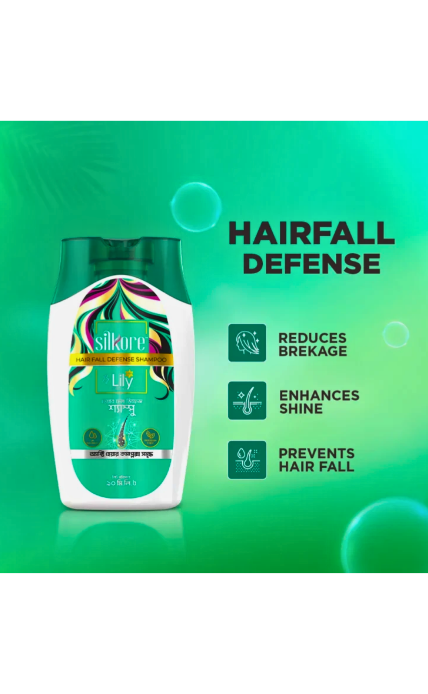 Lily Silkore- Hair Fall Defense Shampoo 90ml - Image 2