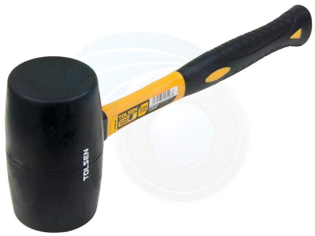 TOLSEN 25038 Rubber Mallet, 900g (32oz), Rubber Hammerhead, Fiberglass Handle | Model: 25038_img_2