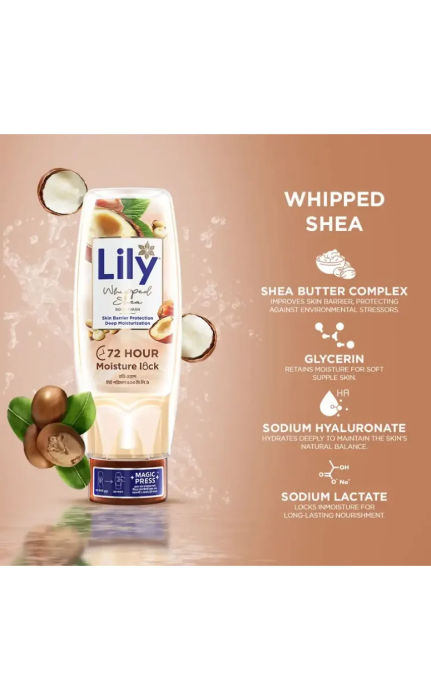 Lily Whipped Shea Body Wash 250ml - Image 3