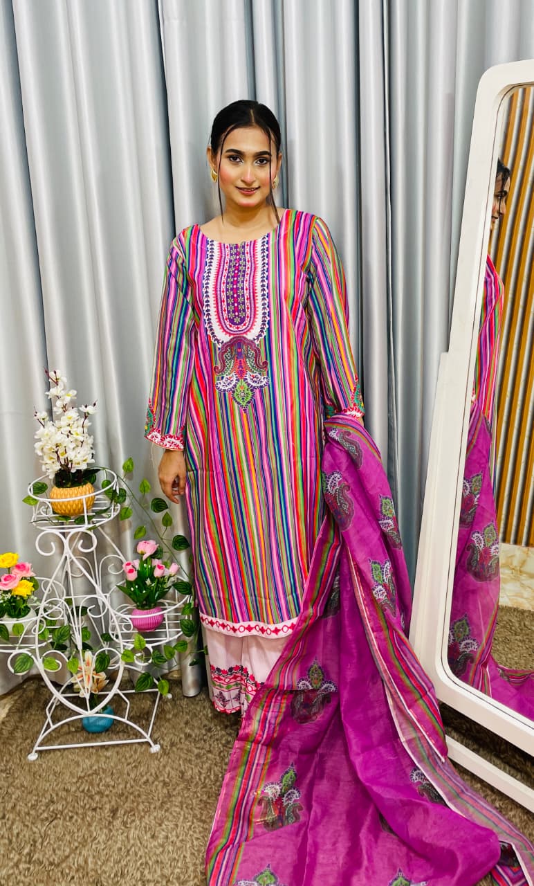 Purple-Pink Rainbow Magic Three Piece_img_3