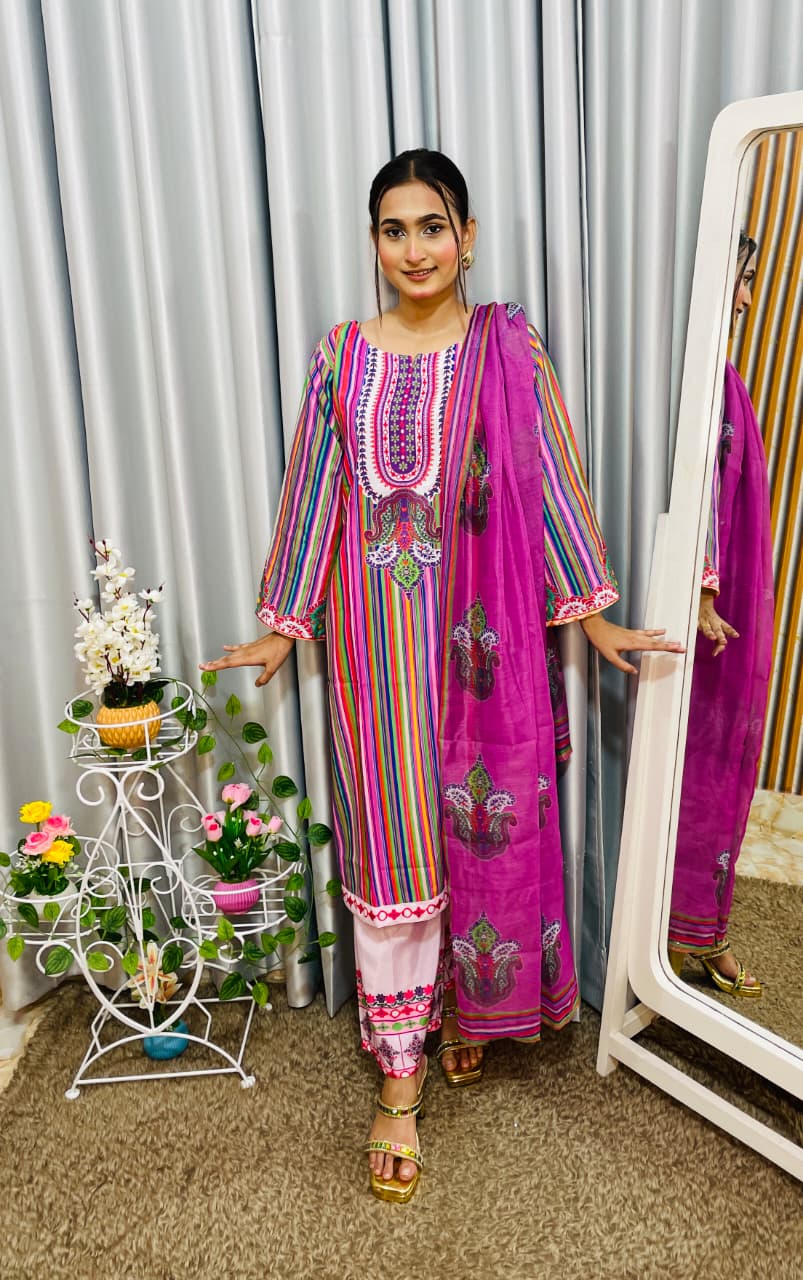 Purple-Pink Rainbow Magic Three Piece_img_5