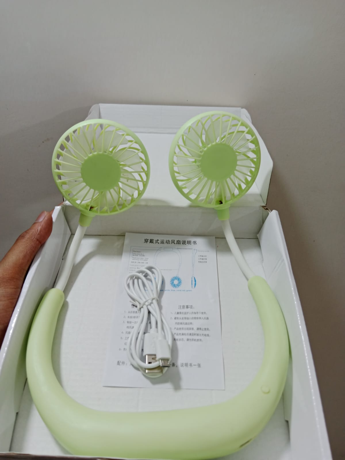 Portable Neck Fans Mini Cooling Fans Rechargeable Fans 360 Degree Free Rotation for Traveling, Sport_img_0