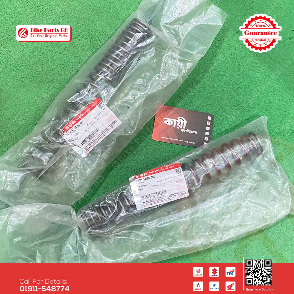 Fork Spiring Assy (2 Pcs) for Suzuki Gixxer & Gixxer SF Fi Abs (Old & New Model) bike.