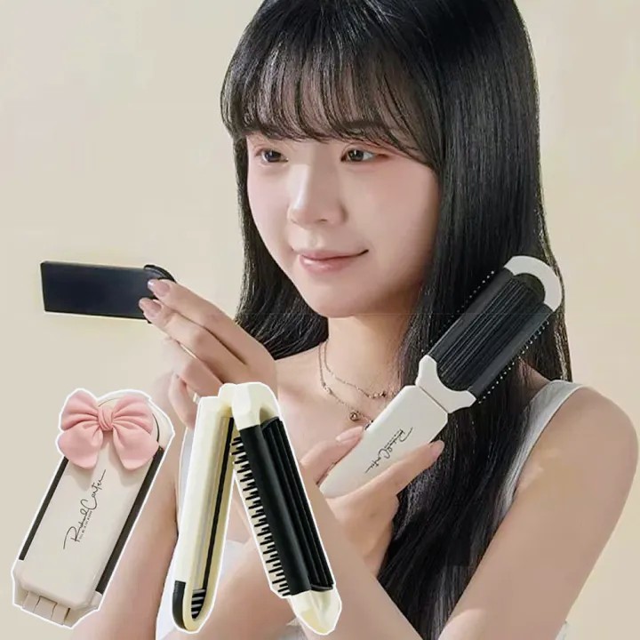 Folding Hair Brush with Mirror – 2 in 1 Portable Combo