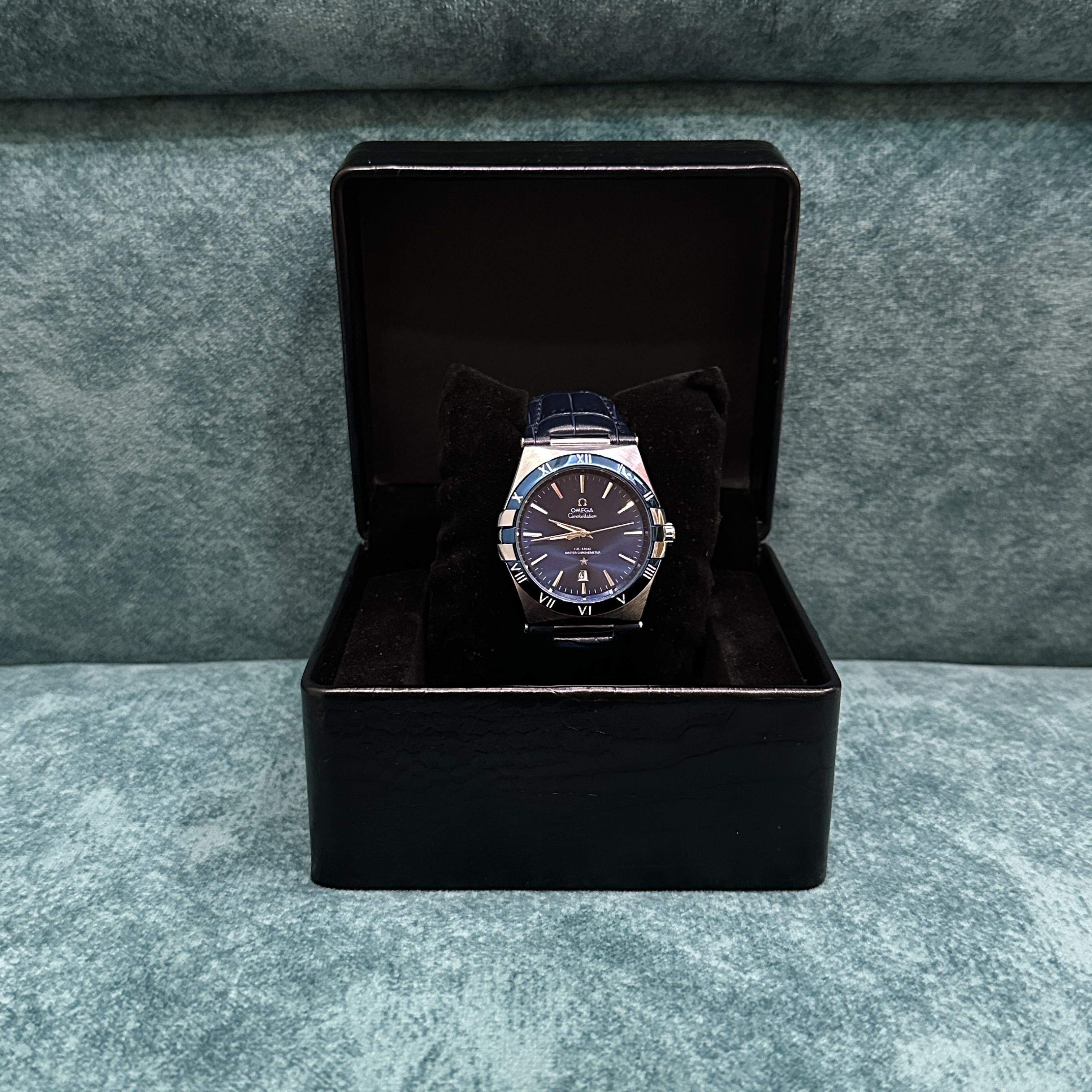 Omega Constellation Blue Leather Belt - Blue Dial_img_3
