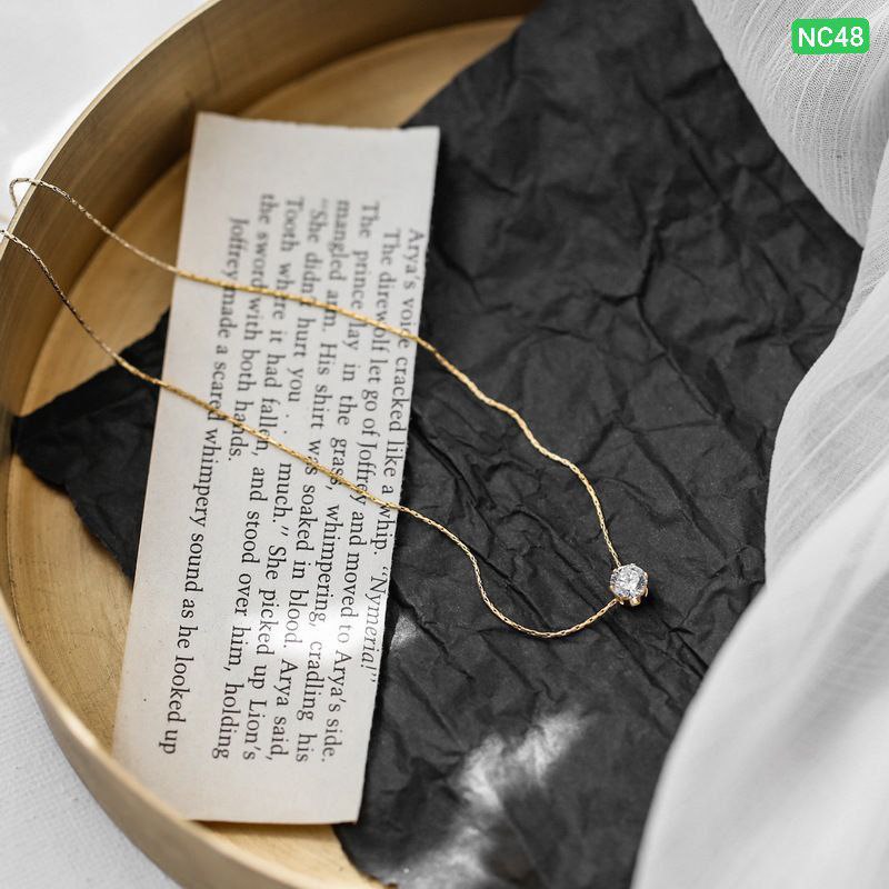 One Diamond Stainless steel necklace🌸(Materials: Stainless steel Color guarantee) NC48_img_3