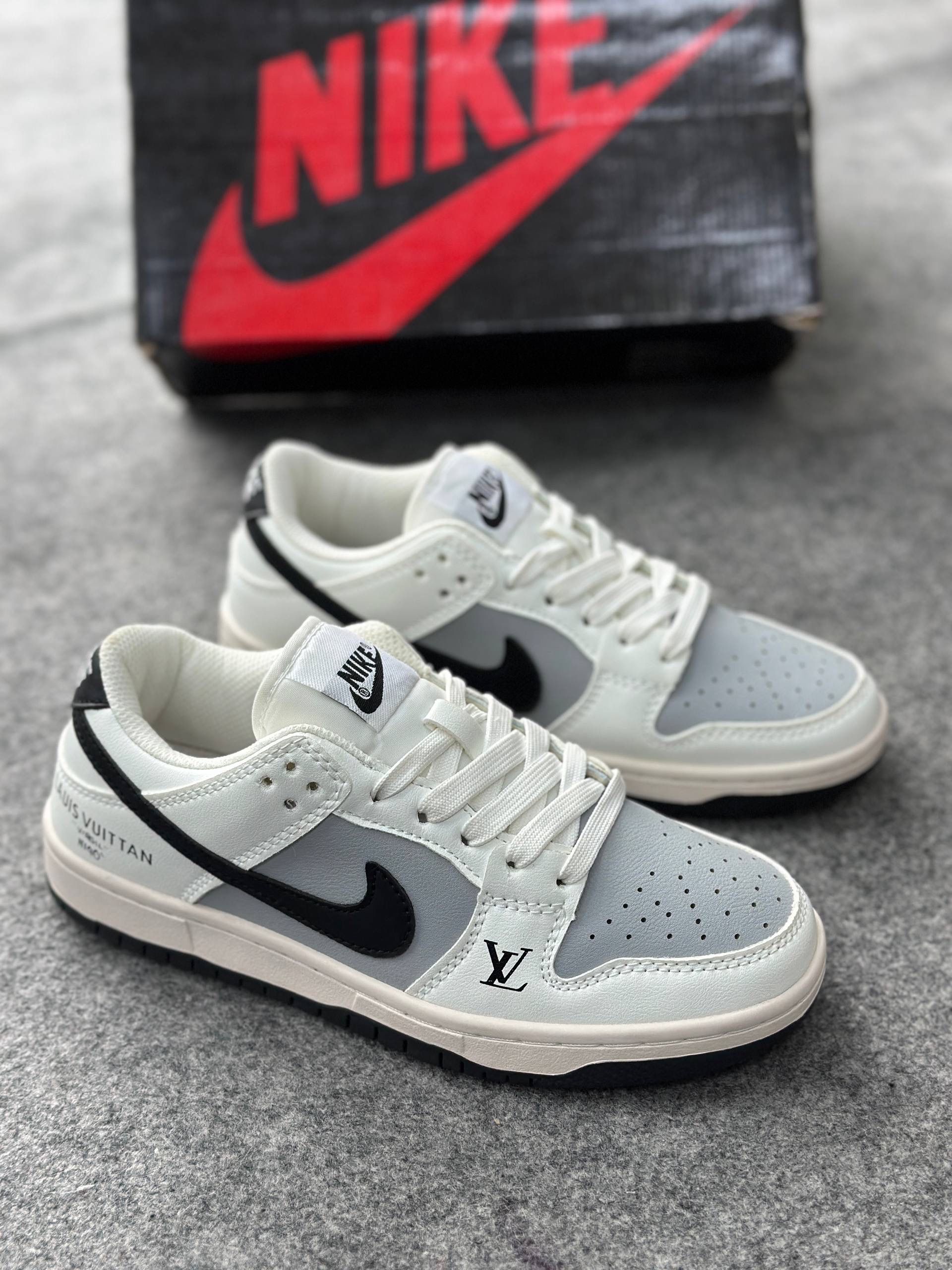 Nike SB Dunk Low x Louis Vuitton: Grey Black (1:1)