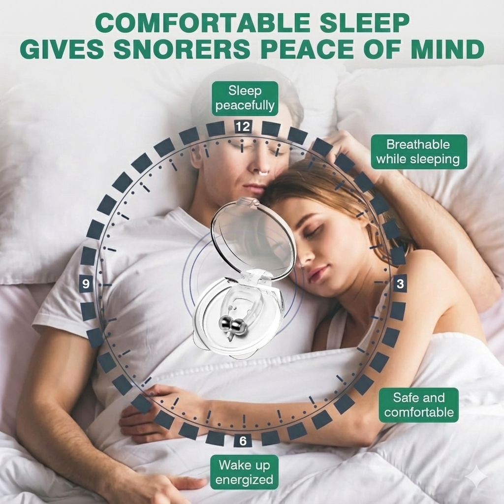 Anti-Snoring Device | ম্যাগনেটিক নোজ ক্লিপ ফর পিসফুল স্লিপ-এর 2 নম্বর ছবি