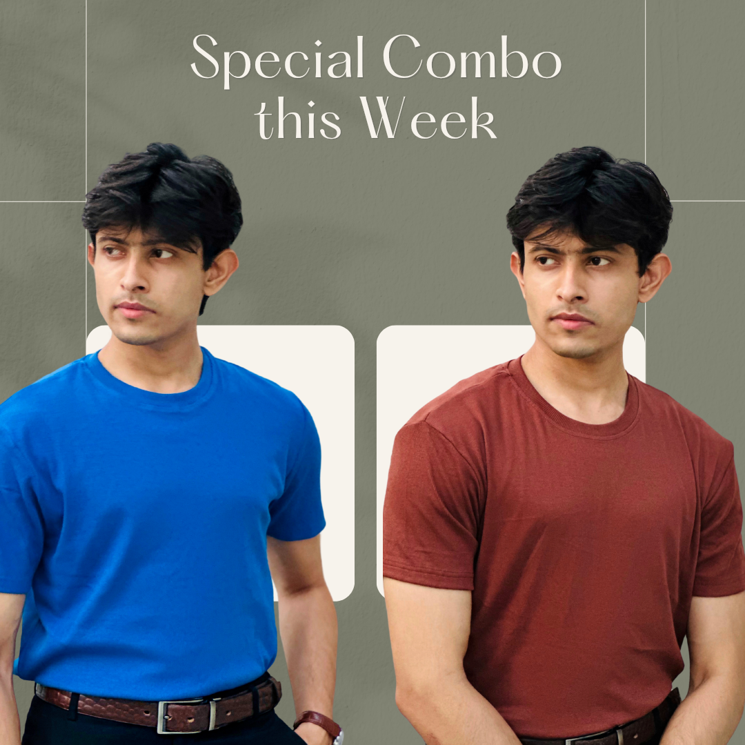 2 pice Combo -10-2x2 Ribbed Cotton-Viscose Solid Crew Tee_img_0