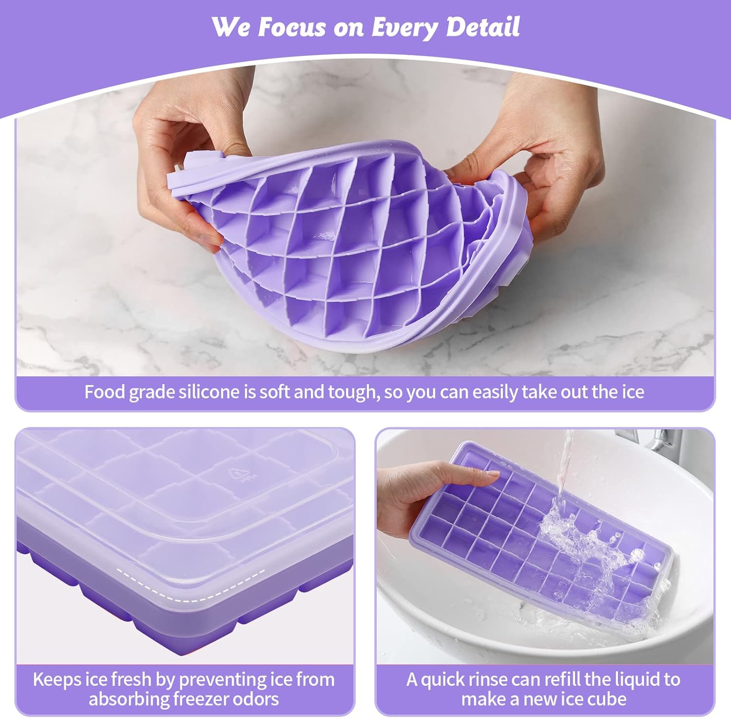 Proclean Silicone Ice Cube Trays IC-2524_Multi-Color_img_7
