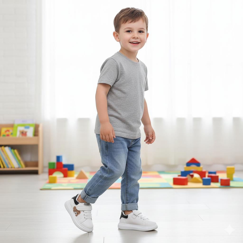 Kids Trendy Cute Bear Design Sneakers (1 to 5 years) for yours ANGEL_img_1