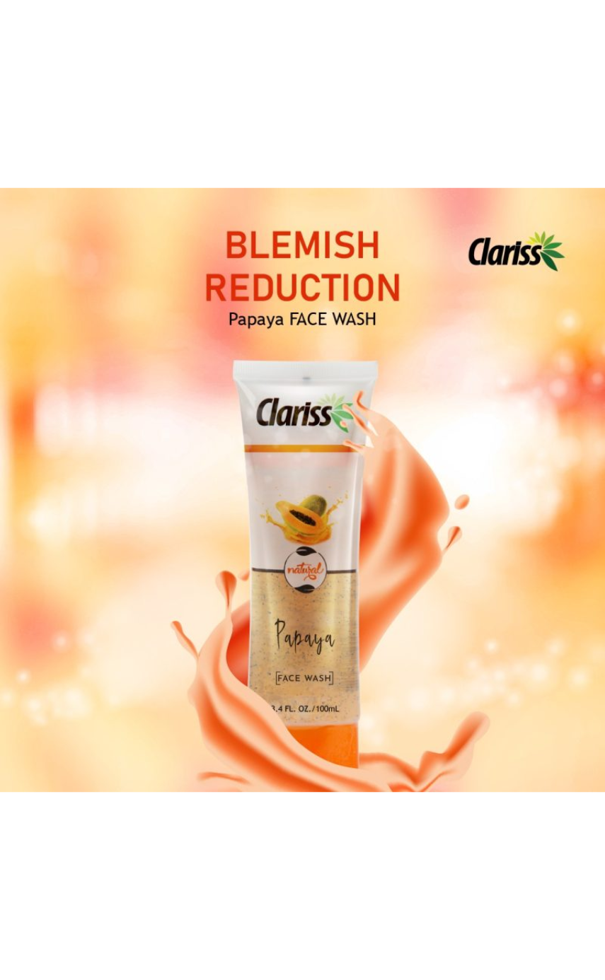 ক্ল্যারিস পাপায়া ফেসওয়াশ 100ml ।CLARISS Papaya Face Wash 100ml - Image 3