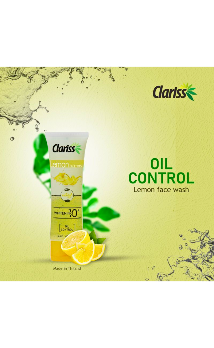 CLARISS LEMON FACE WASH 100ml - Image 2