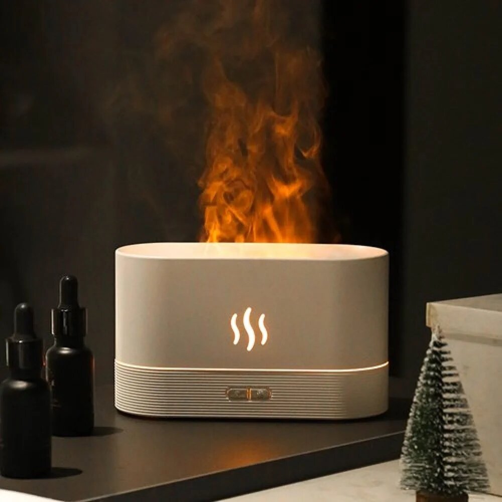 GearUp DQ701 Flame Effect Air Humidifier Oil Fragrance Aromatherapy Diffuser With Night Light_img_1