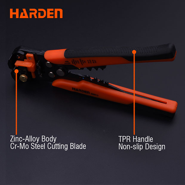 HARDEN 660613 Automatic Wire Stripper, 6", 0.2 - 6 mm2, Automatic Cable Wire Stripper Crimping Plier Self Adjusting Crimper For Electrician Crimping_img_5