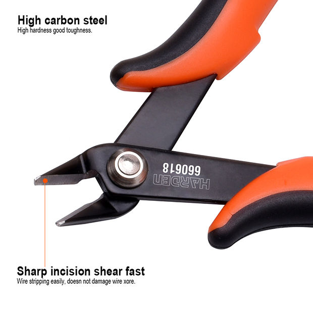 HARDEN  660618 Wire Stripper,  5.5", 0.4 - 4 mm2, Precision Flush Cutter Multi Tool Wire Stripper Cutters Carbon Steel Electric Wire Cutter Stripper;_img_2