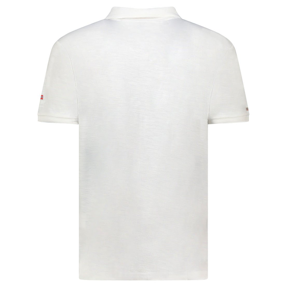 Embroidered polo shirt with flags and white short sleeves_img_1