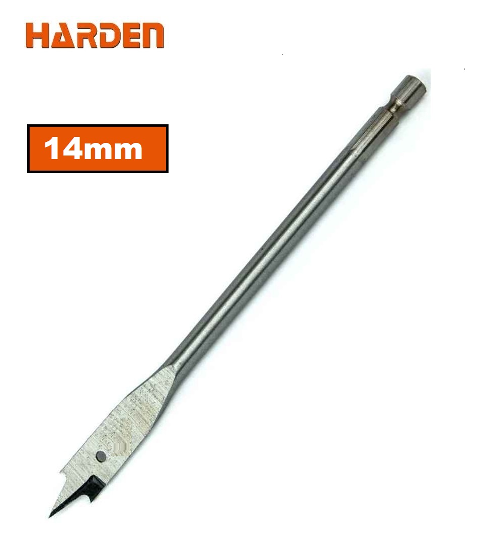 HARDEN Flat Wood Bit, ( 10 | 12 | 14 | 16 | 18 | 19 | 20 | 22 | 25mm ), length 150mm, 1/4" hex shank; 613010_img_7