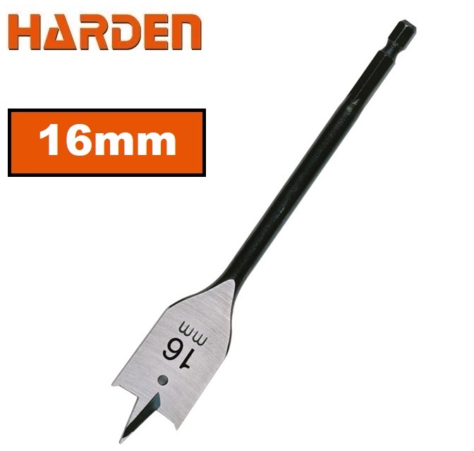HARDEN Flat Wood Bit, ( 10 | 12 | 14 | 16 | 18 | 19 | 20 | 22 | 25mm ), length 150mm, 1/4" hex shank; 613010_img_9