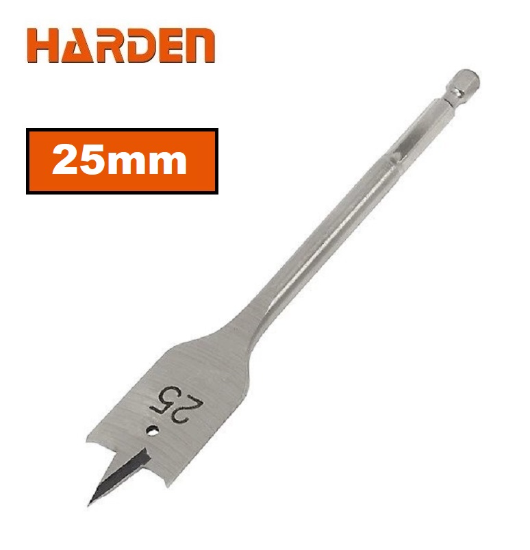 HARDEN Flat Wood Bit, ( 10 | 12 | 14 | 16 | 18 | 19 | 20 | 22 | 25mm ), length 150mm, 1/4" hex shank; 613010_img_18