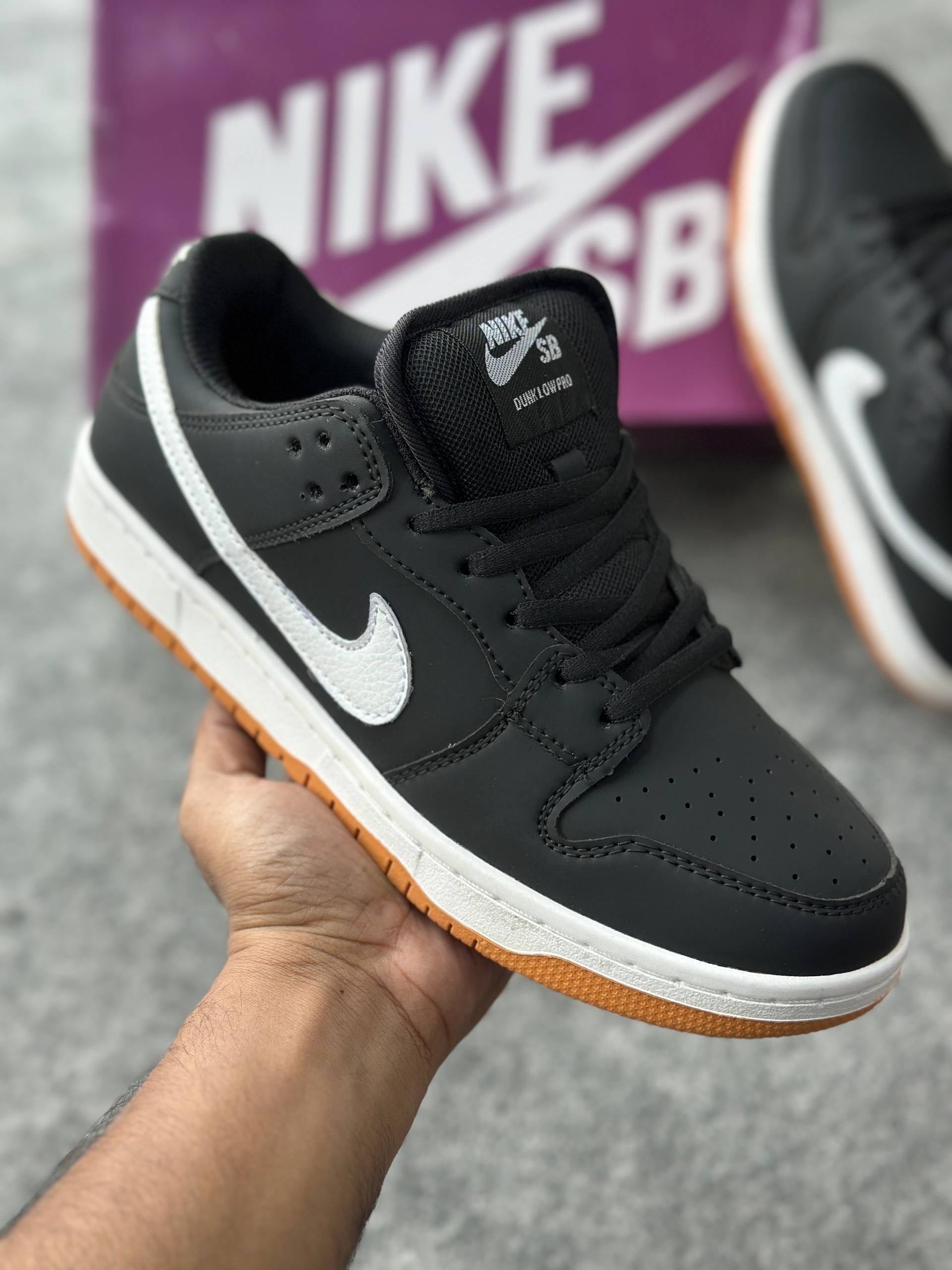 Nike SB Dunk Low Pro: Black&Gum Light Brown (1:1) thumbnail 2