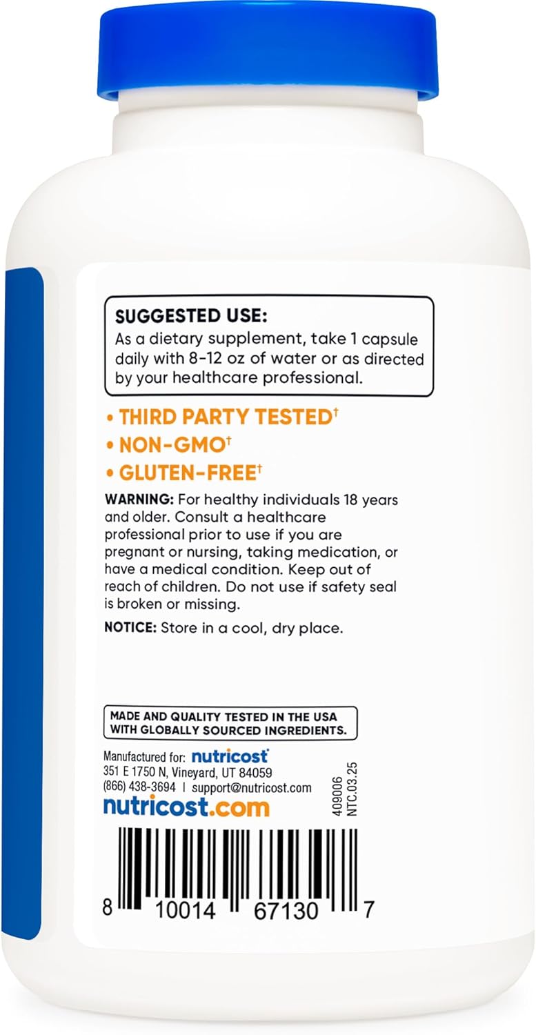 Nutricost Glutathione 500mg - 240 Capsules - Made in USA_img_2