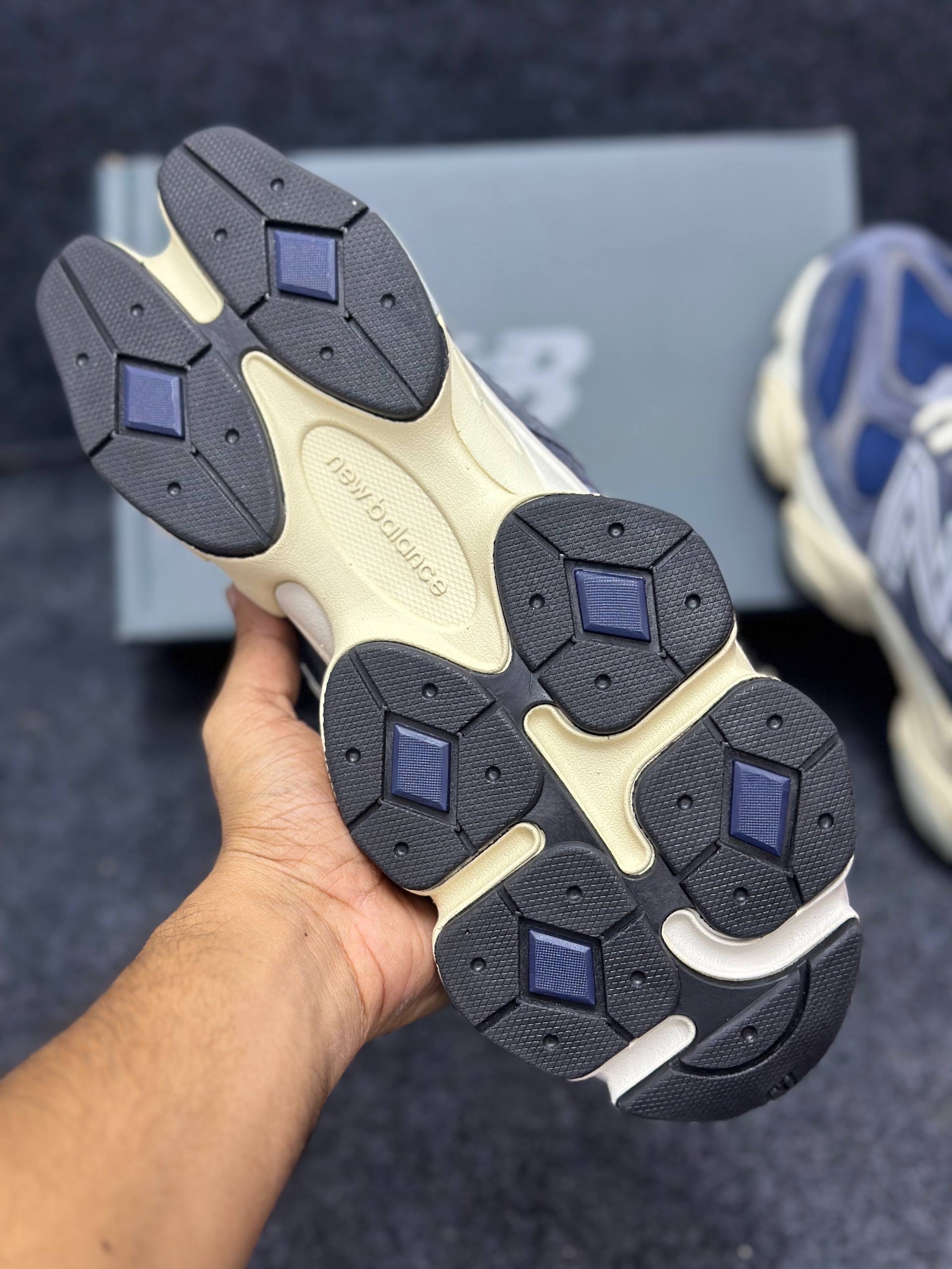 New Balance 9060 "Outerspace": Navy Blue&Grey Suede&Mesh thumbnail 5
