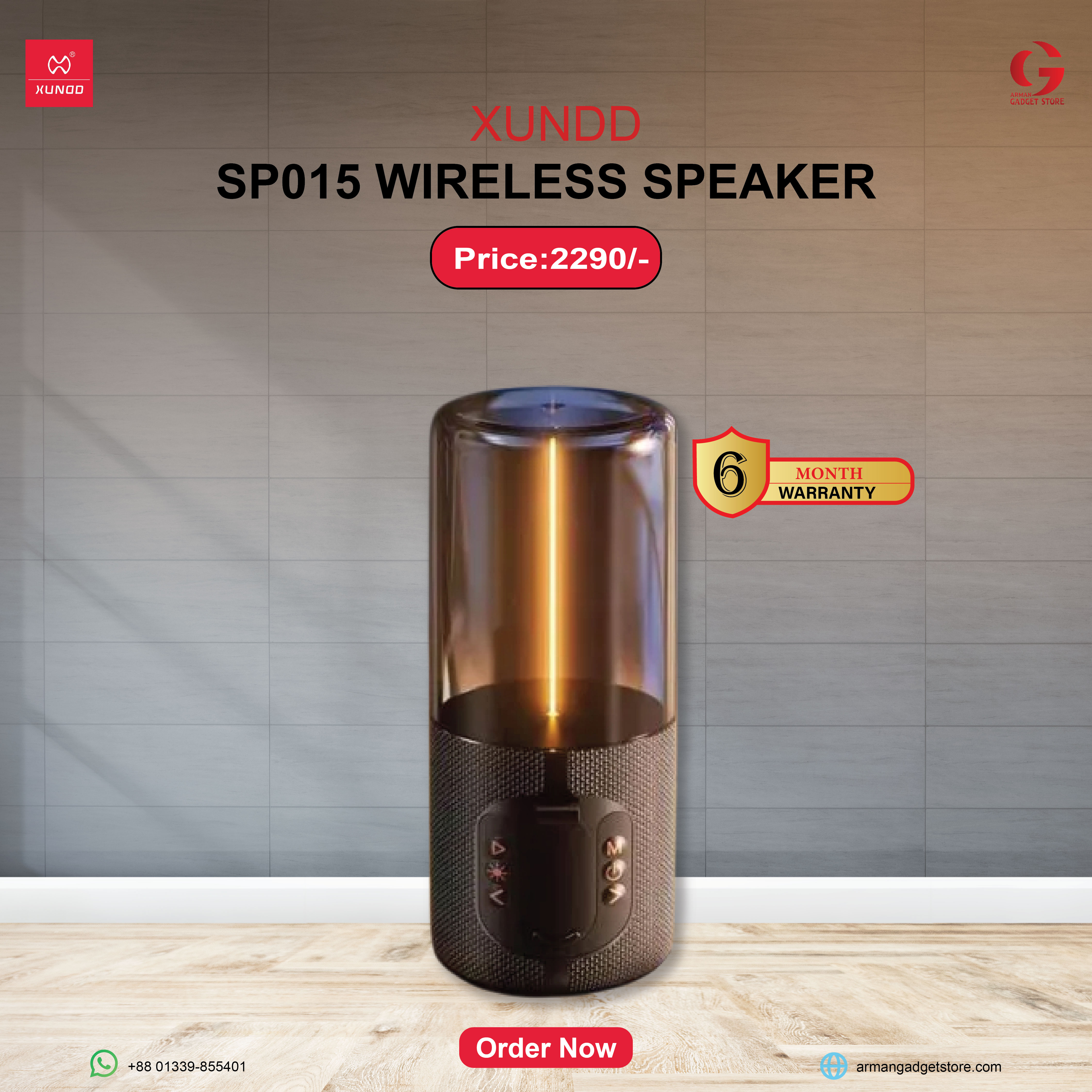XUNDD SP015 Magnetic Filament Light Portable Wireless Speaker_img_0