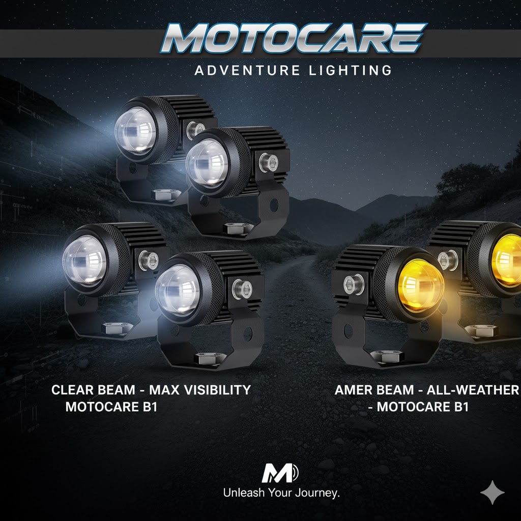 Motocare MC-B1 Dual Color LED Motorcycle Fog Light - 4000 Lumens_img_0