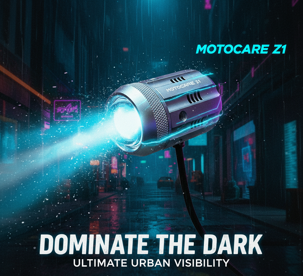 Motocare Z1 Fog Light for Motorcycles - Powerful Dual Color LED in Bangladesh