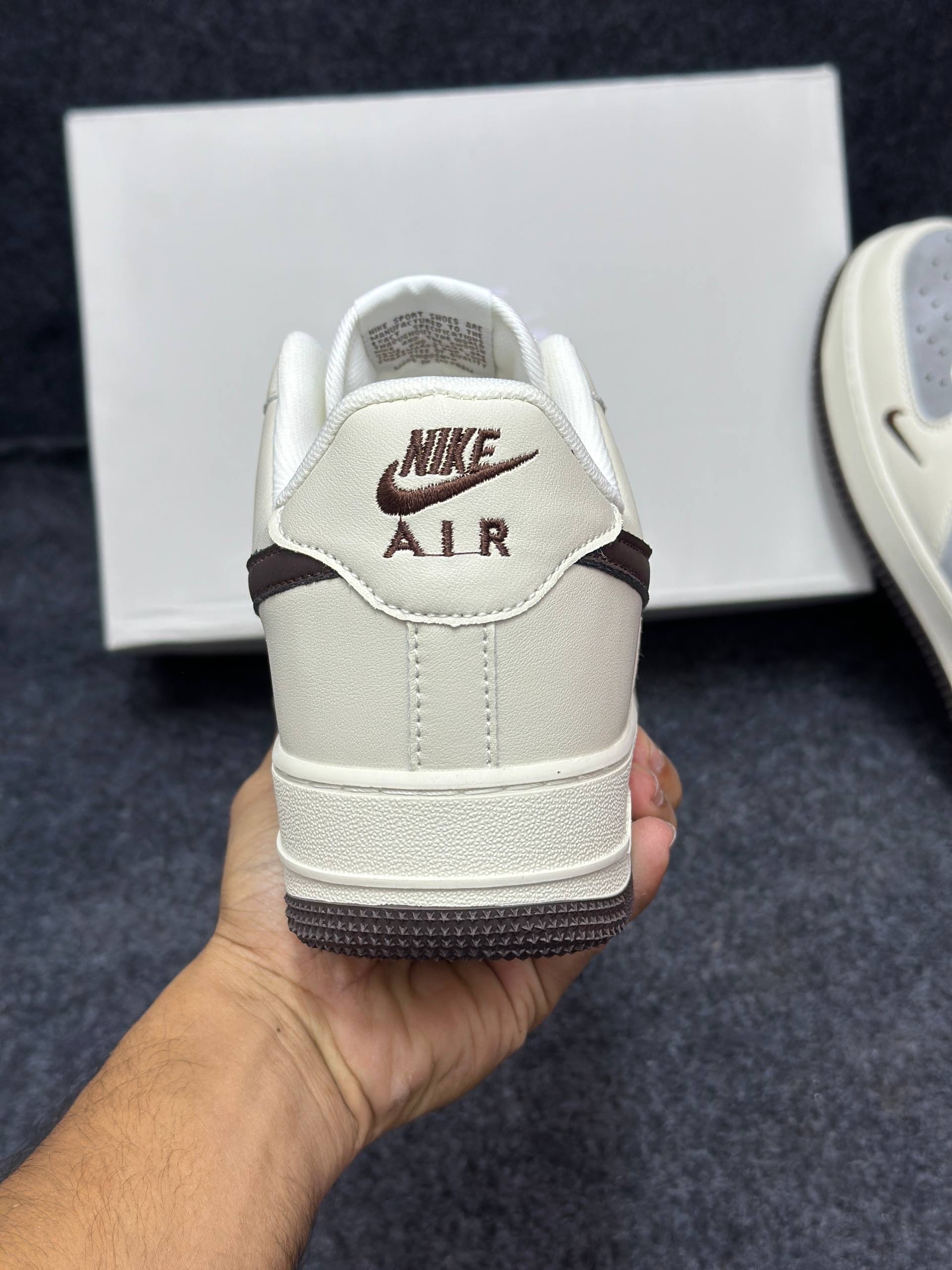 Nike Air Force 1 low: "white, gray, & brown" (1:1) thumbnail 4