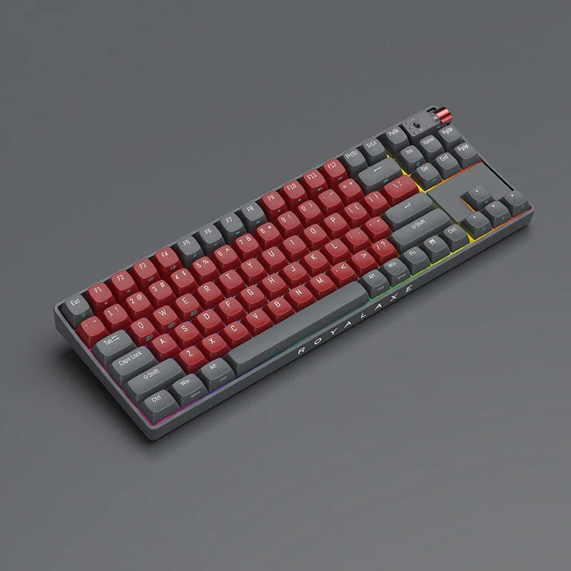 (Sold Out) Royal Axe R87 Midnight Rose Trimode Knob Keyboard - TTC Gold Pink V2 Switch_img_1