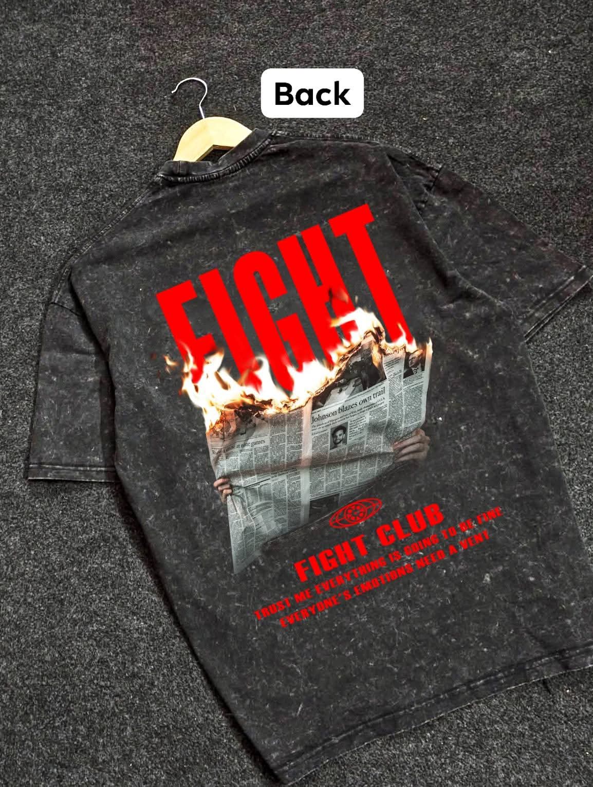 Fight Club Acid Wash Drop Tees