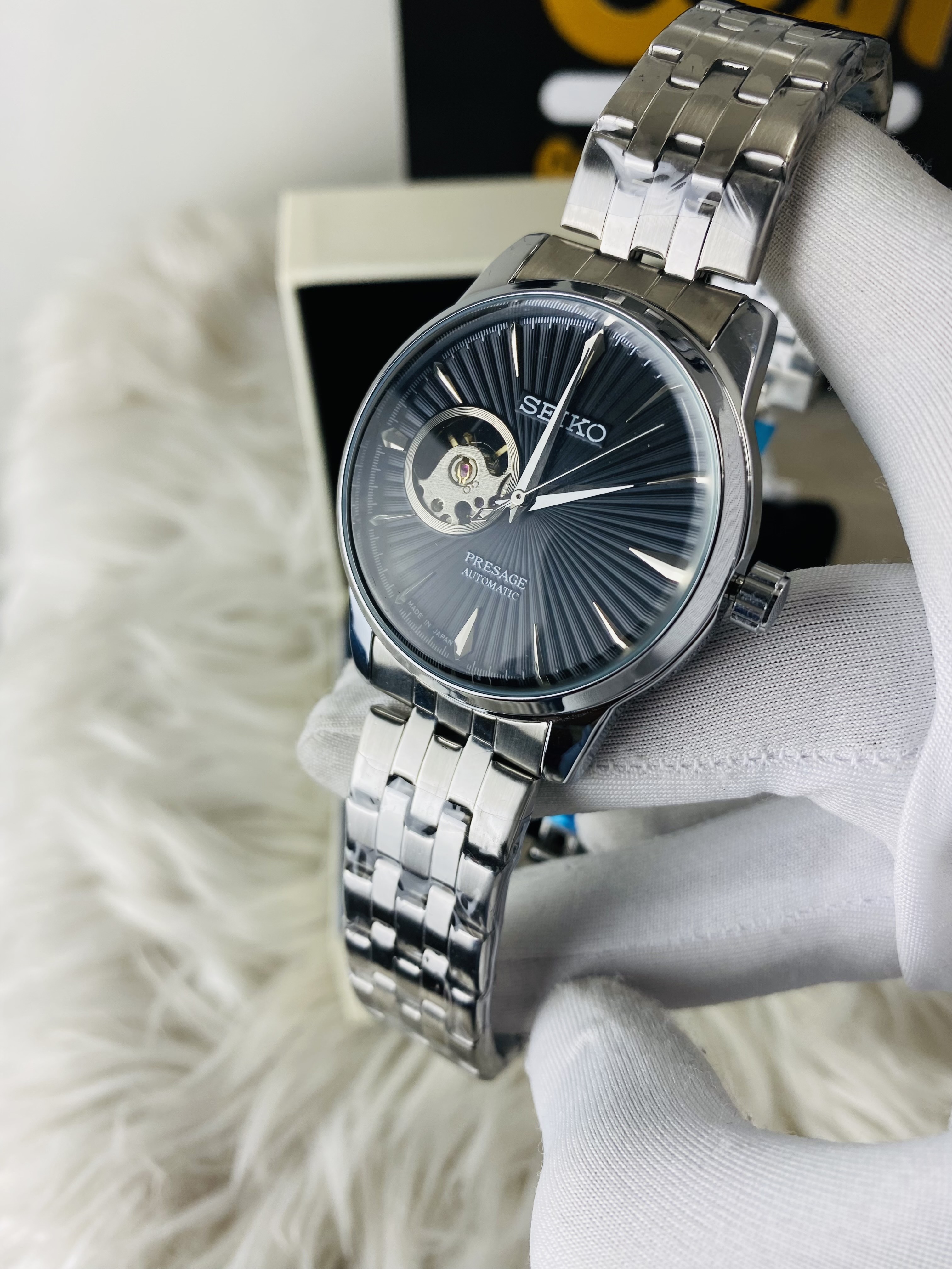 Seiko open heart || Black Dial