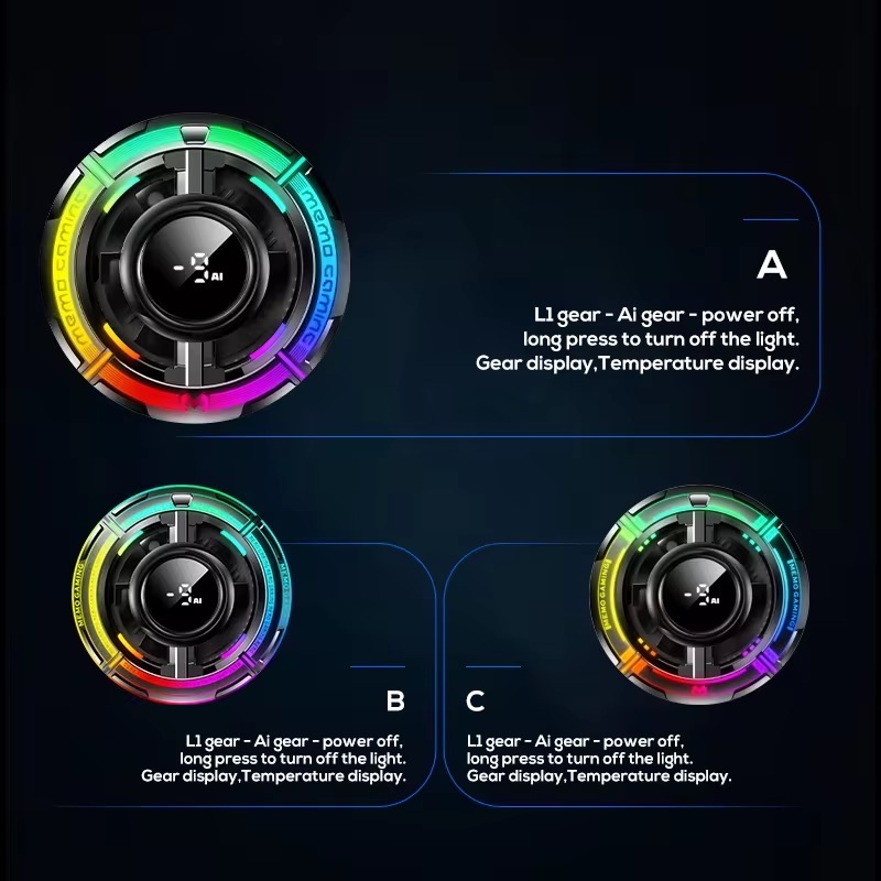 Memo CX15 Ai 15w RGB Pro Model Mobile Phone Cooler Fan_img_7