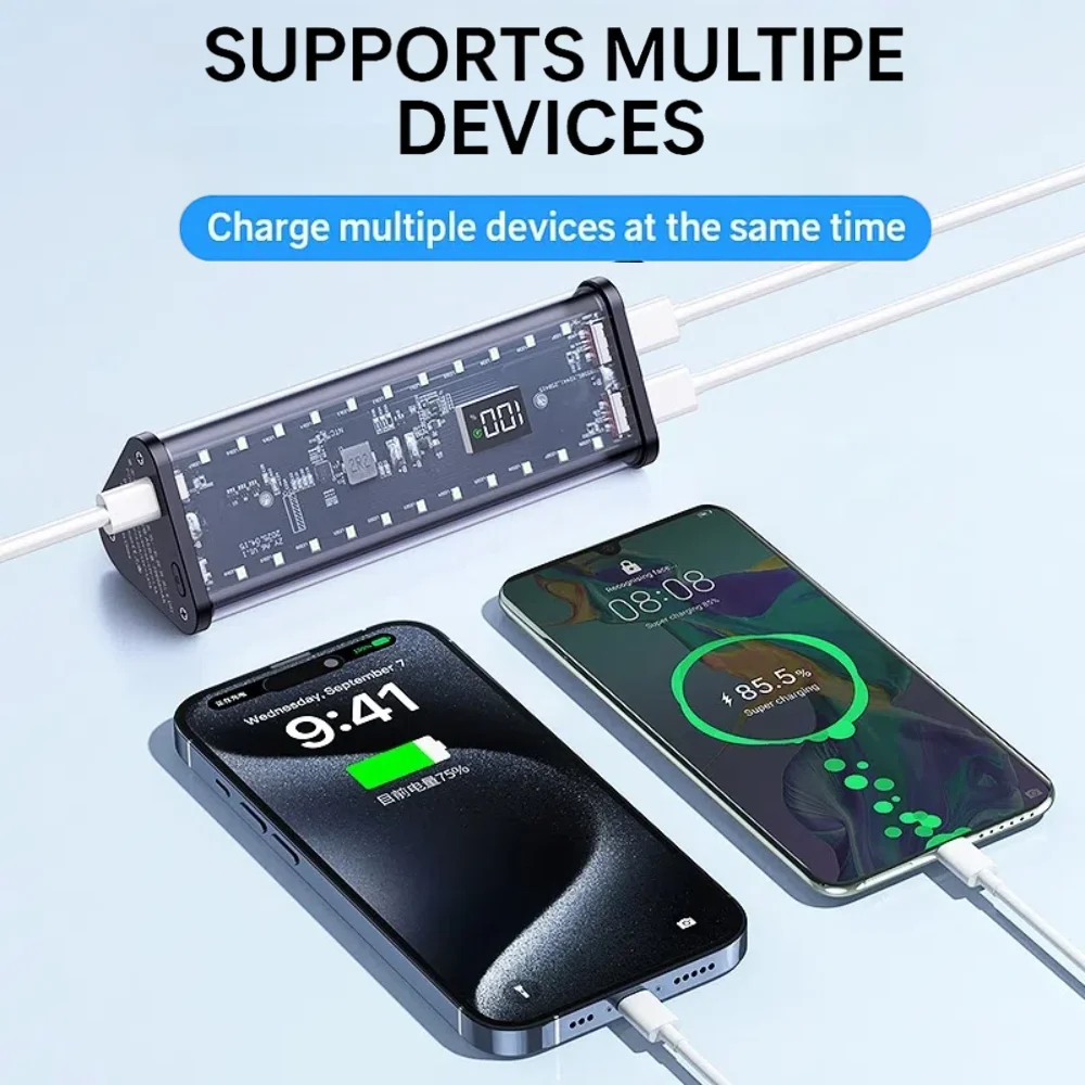 Fast Charging 6PCS 18650 Battery Power Bank Case with White LED Light_img_10