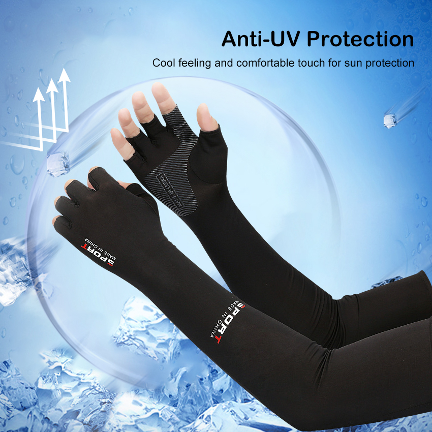 Geepact 2PCS Ice Silk Sleeves Anti_img_6