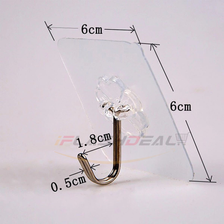 MAYTTO 8PCS Adhesive Hooks No-Drill_img_3