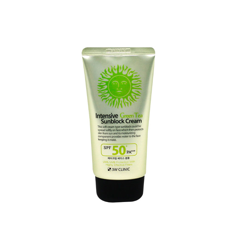 3W Clinic Intensive Green Tea Sunblock Cream SPF 50+PA+++_img_1