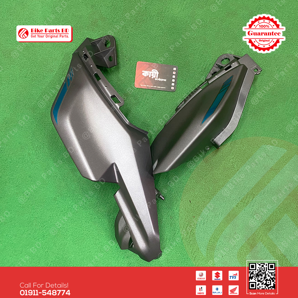 Back panel for Yamaha FZS V3 (Mat Grey) bike. thumbnail 2
