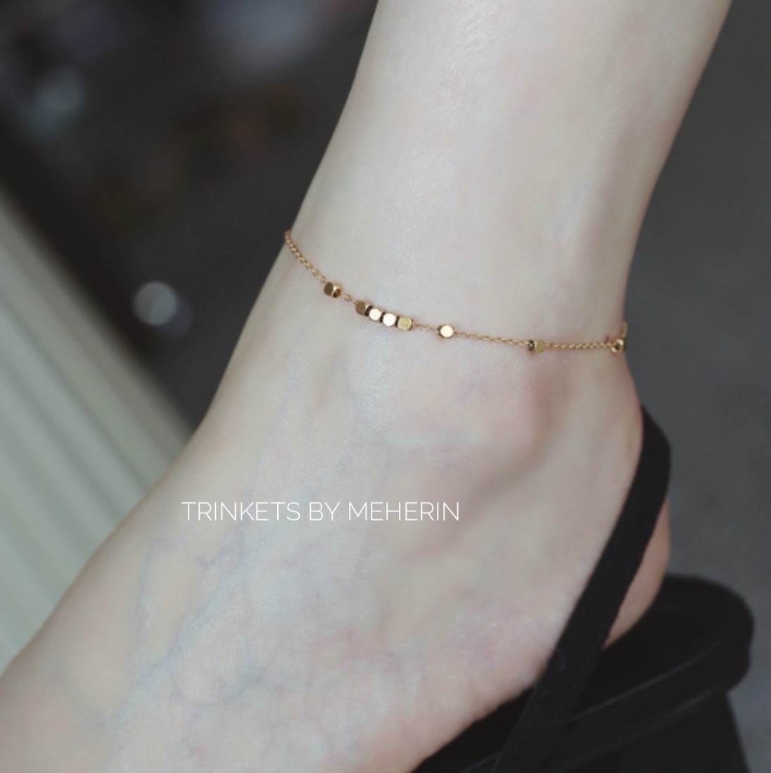 Minimal 8cube gold anklet_img_0