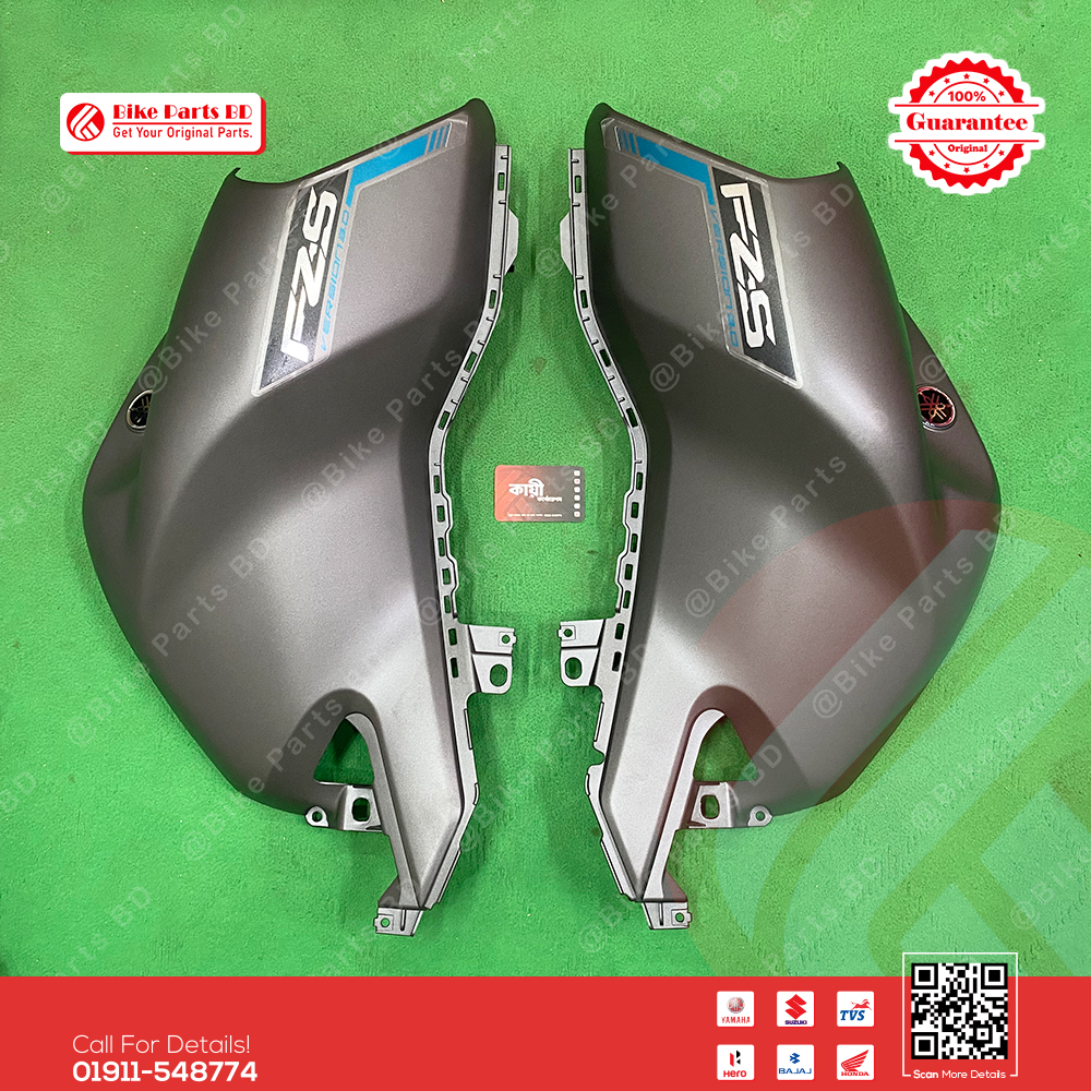 Tanky Box (2D-Mat Grey) for Yamaha FZS V3 (Mat Grey) bike. thumbnail 2