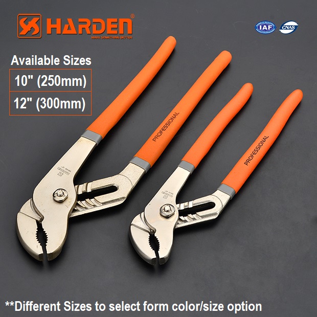 HARDEN Groove Joint Water Pump Plier ( 10 inch | 12 inch), Monkey Plier, Chrome Vanadium Professional; Model: 560411 | 560412_img_0