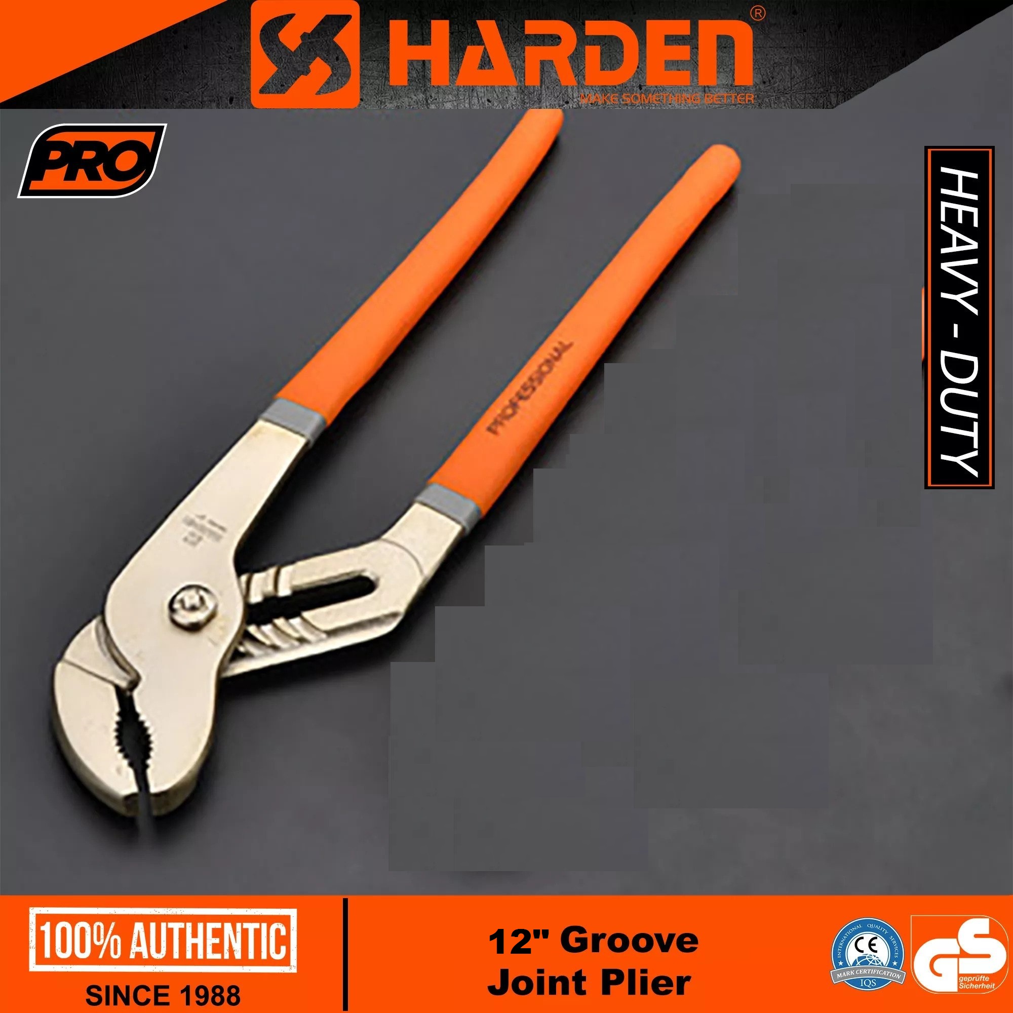 HARDEN Groove Joint Water Pump Plier ( 10 inch | 12 inch), Monkey Plier, Chrome Vanadium Professional; Model: 560411 | 560412_img_9