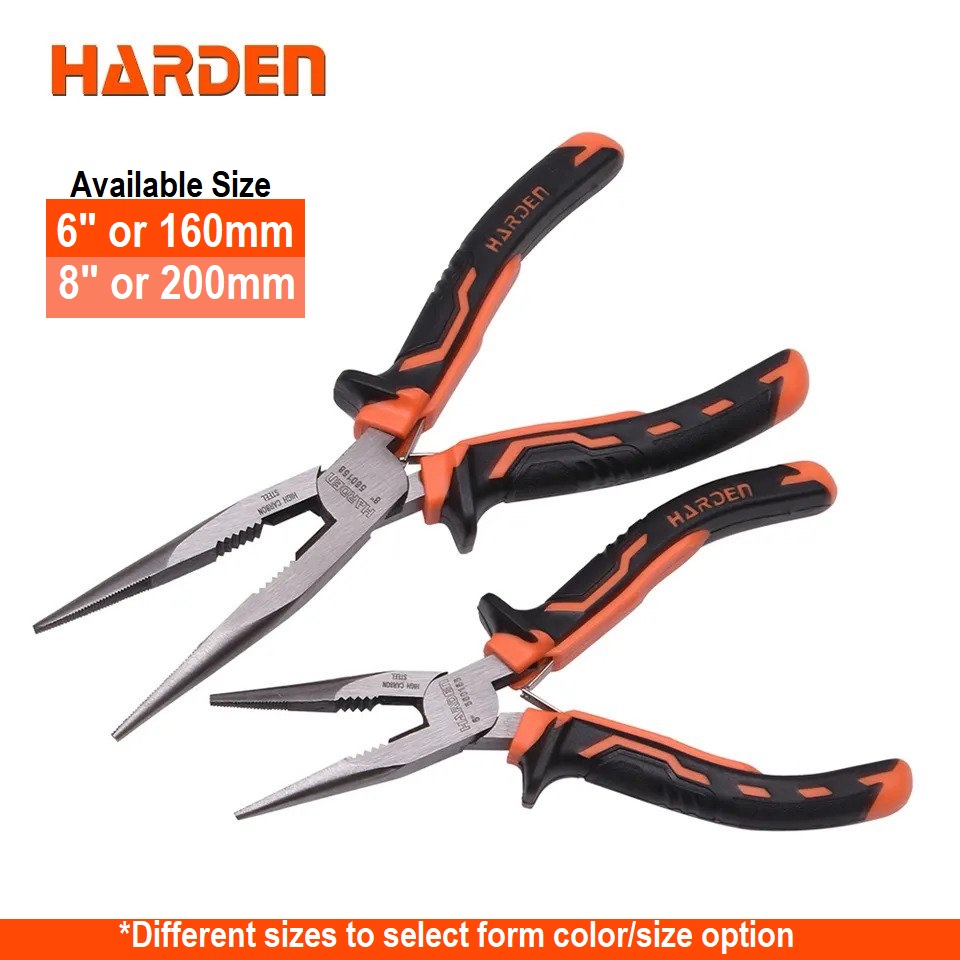 HARDEN Long Nose Plier (6 inch | 8 inch) Range Hand Tool Pliers carbon steel 560156 | 560158_img_0