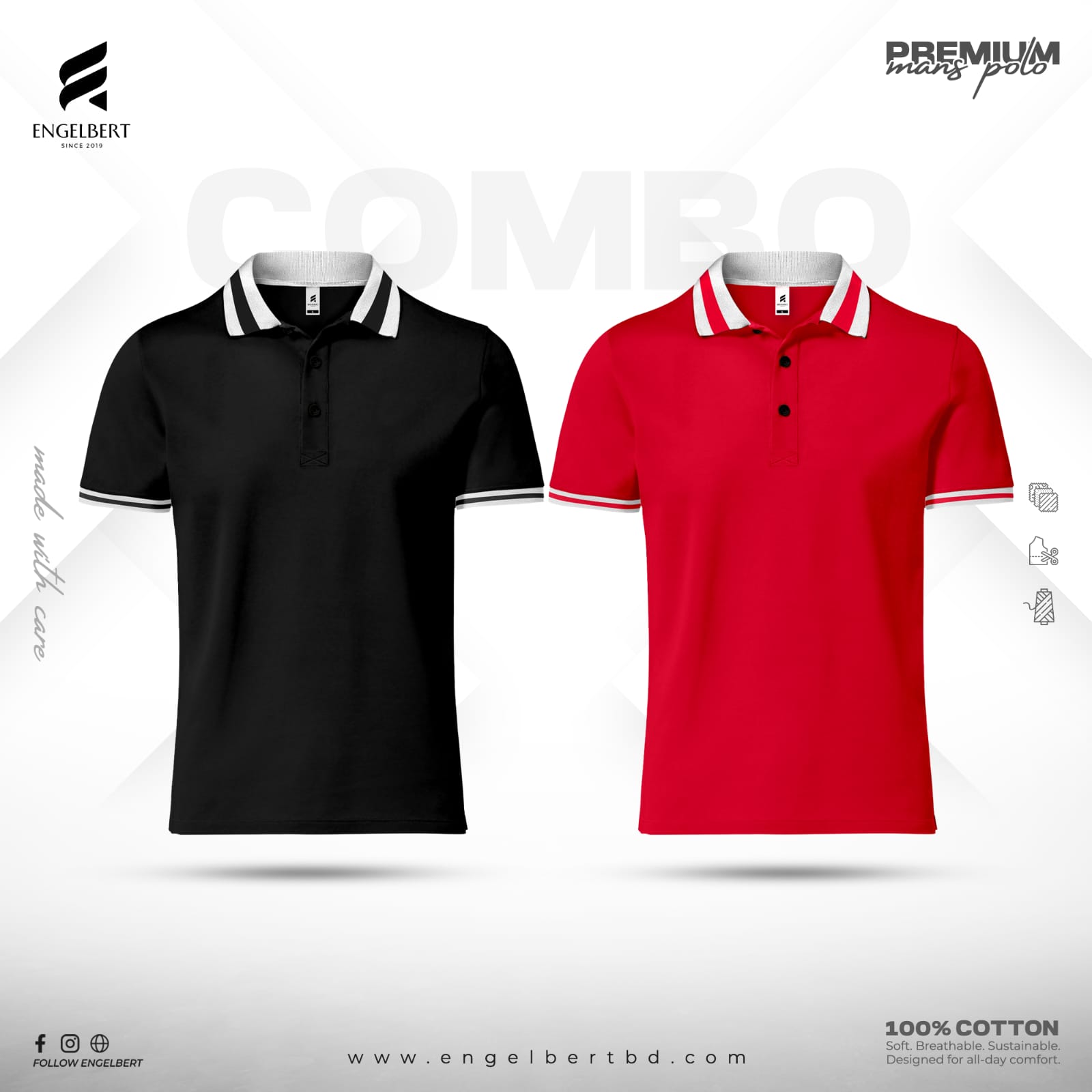 2 Pieces Combo-1 Deal Premium Polo T-shirts 💥_img_0